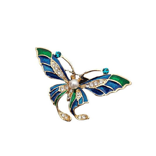 Mid-ancient Enamel Butterfly Brooch