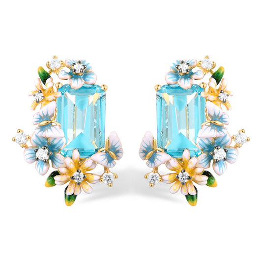 Flower Geometric Earrings