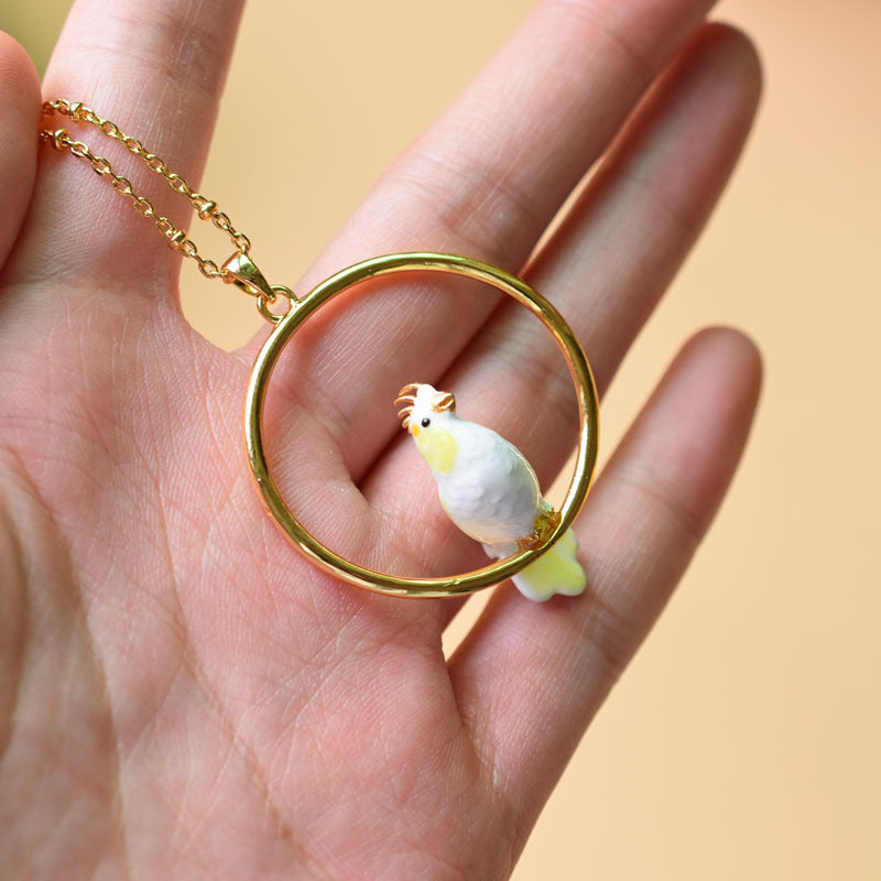 Enamel Cockatiel Set