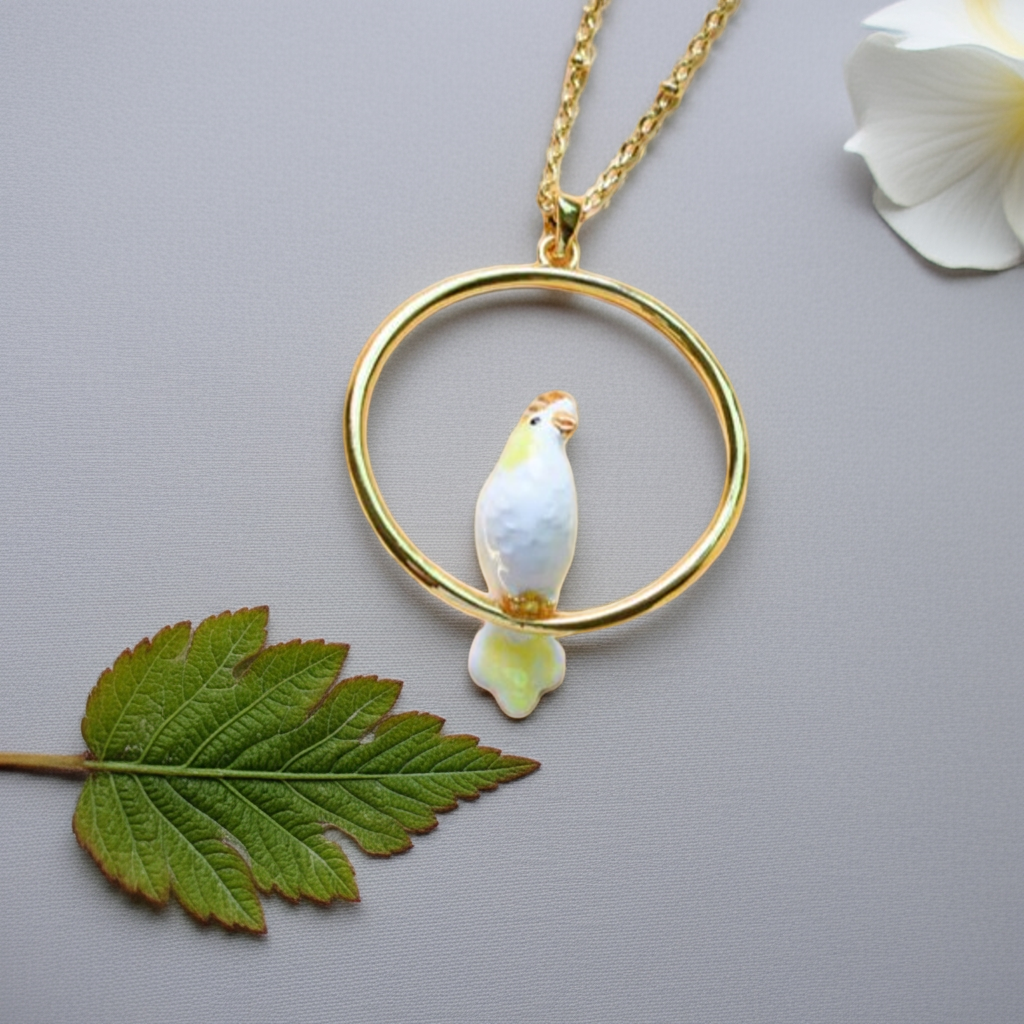 Enamel Cockatiel Set