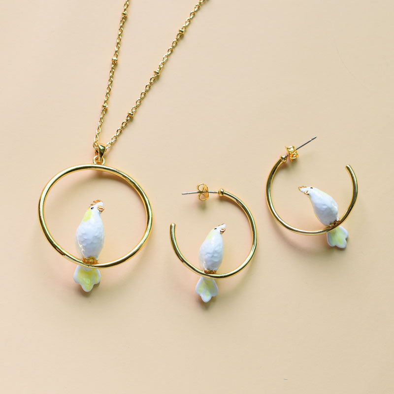 Enamel Cockatiel Set