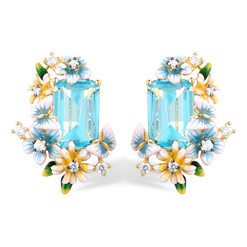 Flower Geometric Earrings