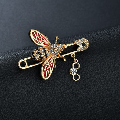 Personalized bee brooch
