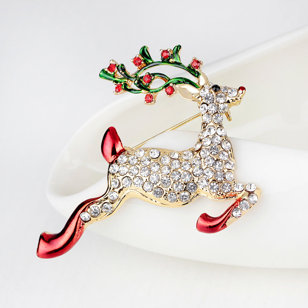Christmas sika deer brooch corsage