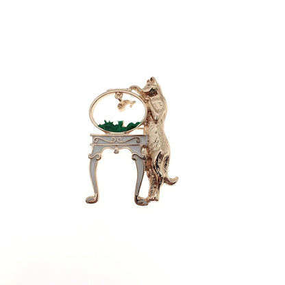 Cartoon Cat brooch