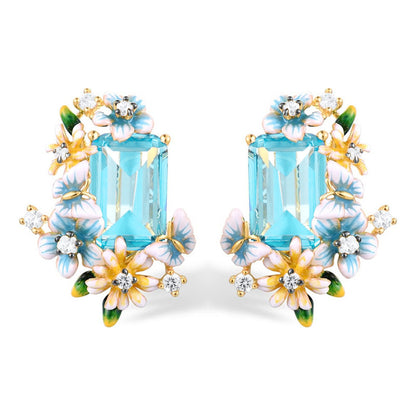 Flower Geometric Earrings