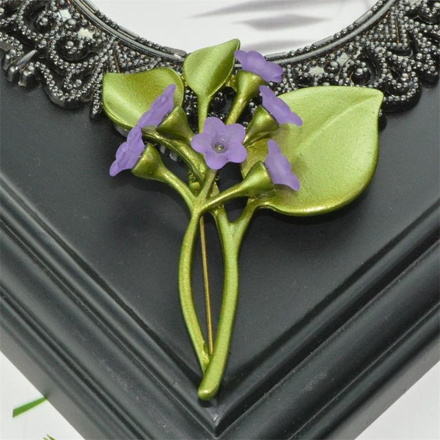 Lacquered Ladies Brooch