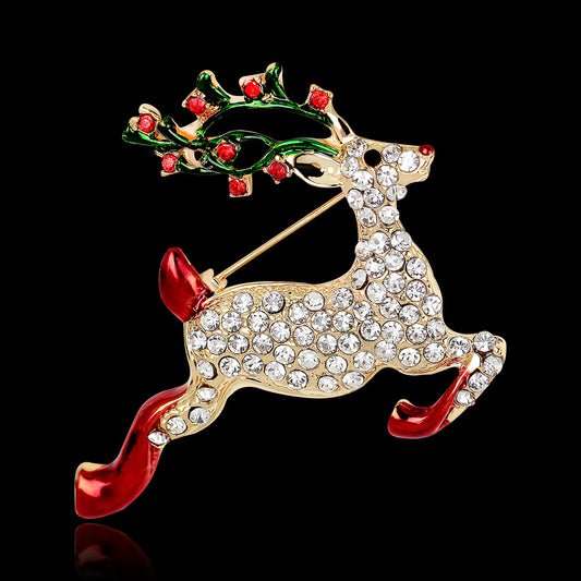 Christmas sika deer brooch corsage