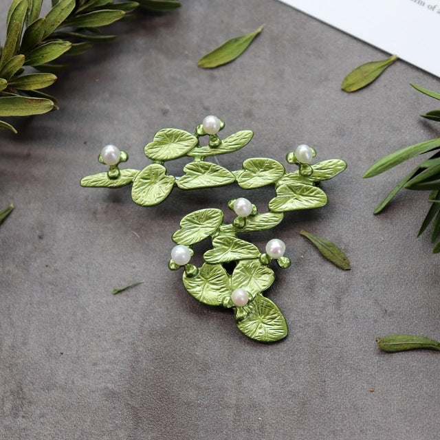 Lacquered Ladies Brooch