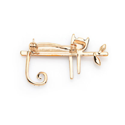 Cartoon cat brooch