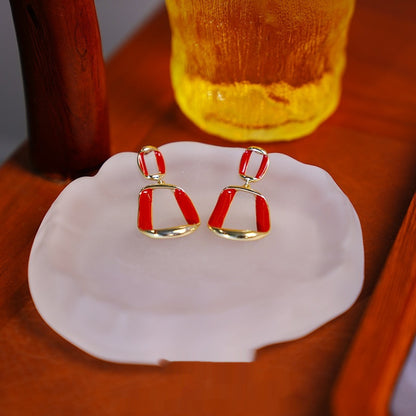 Square Enamel Earrings