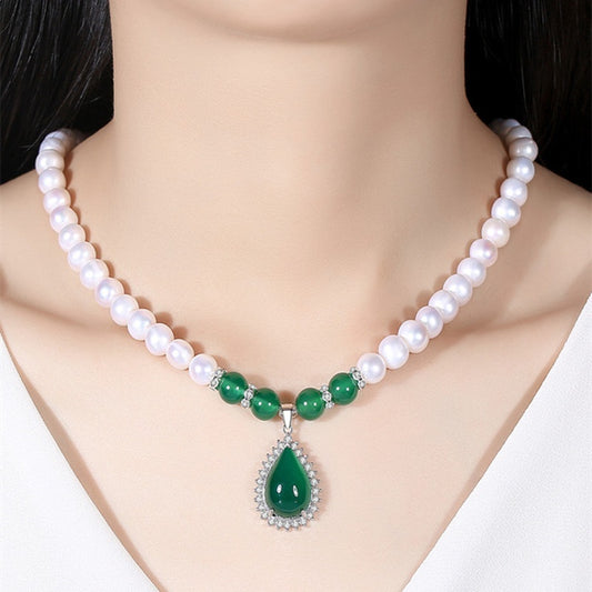 925 Silver Shell Pearl Necklace