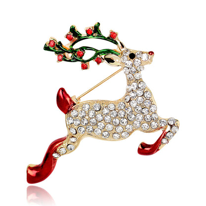 Christmas sika deer brooch corsage
