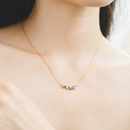 Rainbow Candy 925 Silver Necklace