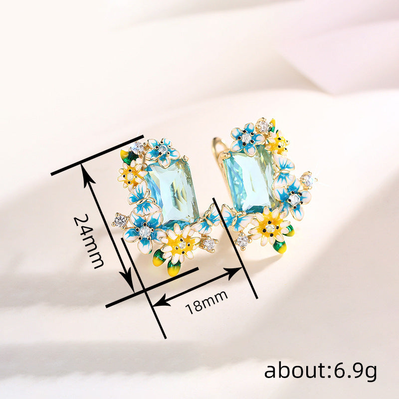 Flower Geometric Earrings