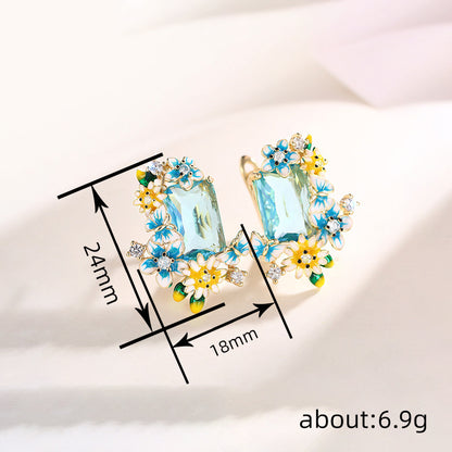 Flower Geometric Earrings