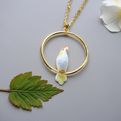 Enamel Cockatiel Set
