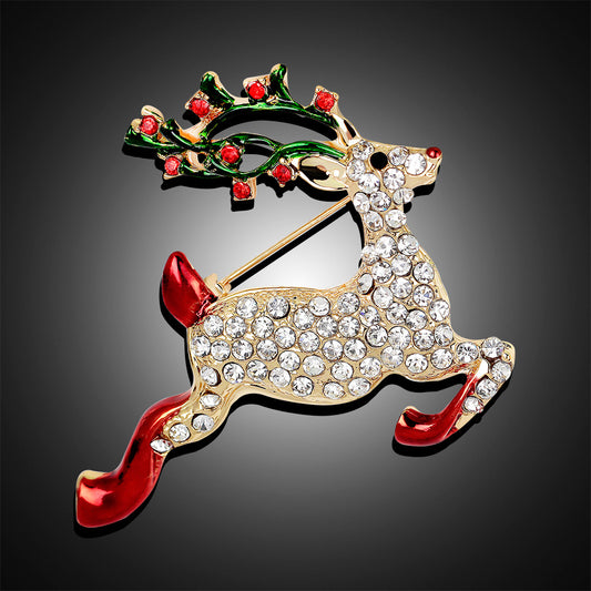 Christmas sika deer brooch corsage