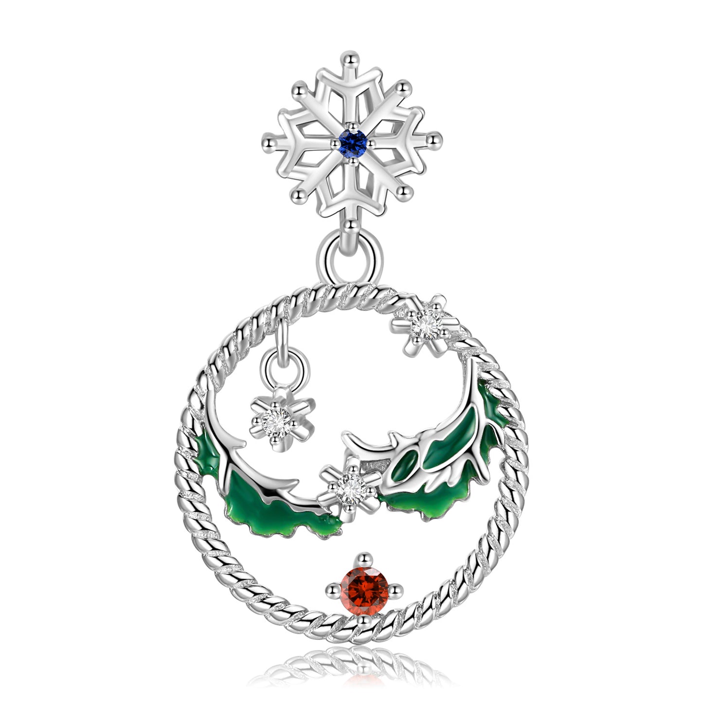 Christmas Snowflake Necklace Ins Style Simple Hollow Fashion 925 Silver