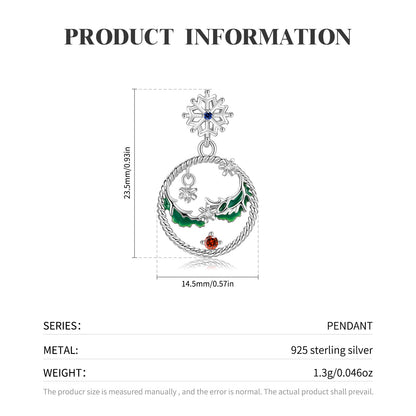 Christmas Snowflake Necklace Ins Style Simple Hollow Fashion 925 Silver