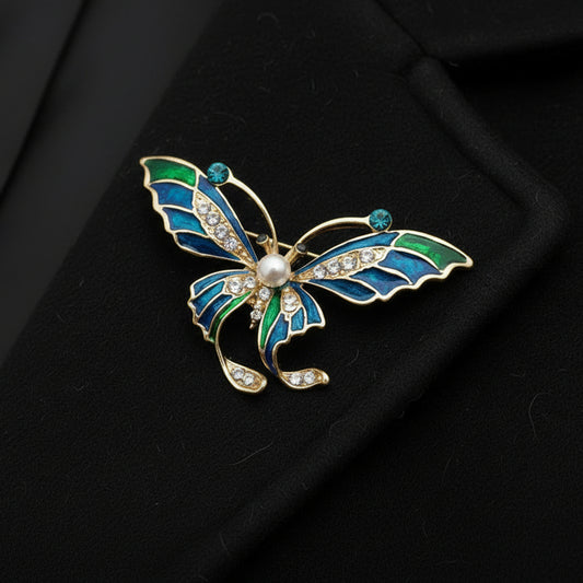 Mid-ancient Enamel Butterfly Brooch