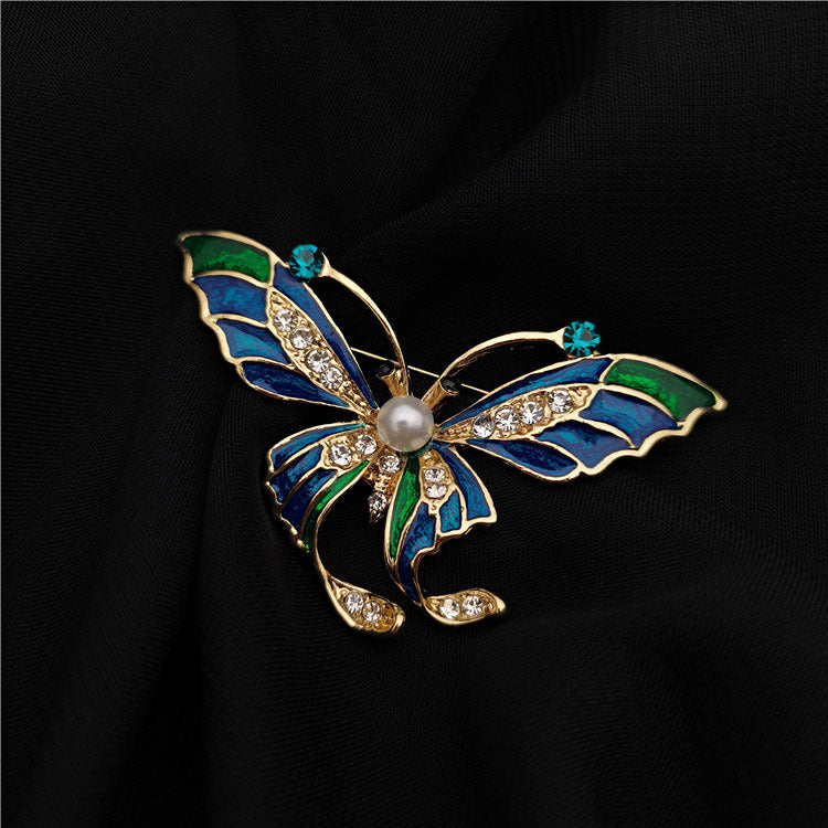 Mid-ancient Enamel Butterfly Brooch