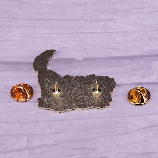 Stretching Cat Brooch Mashup Badge