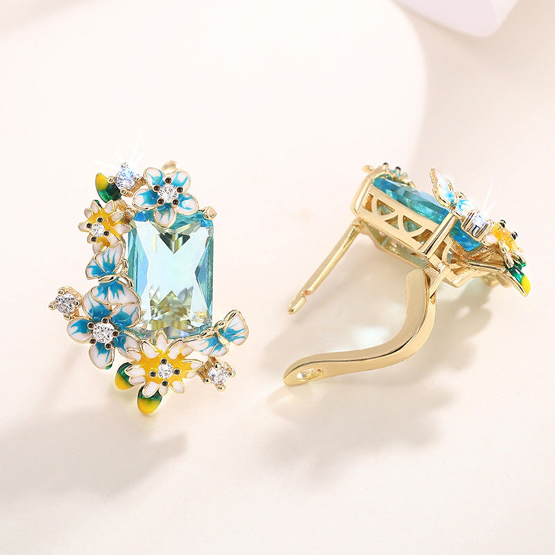 Flower Geometric Earrings